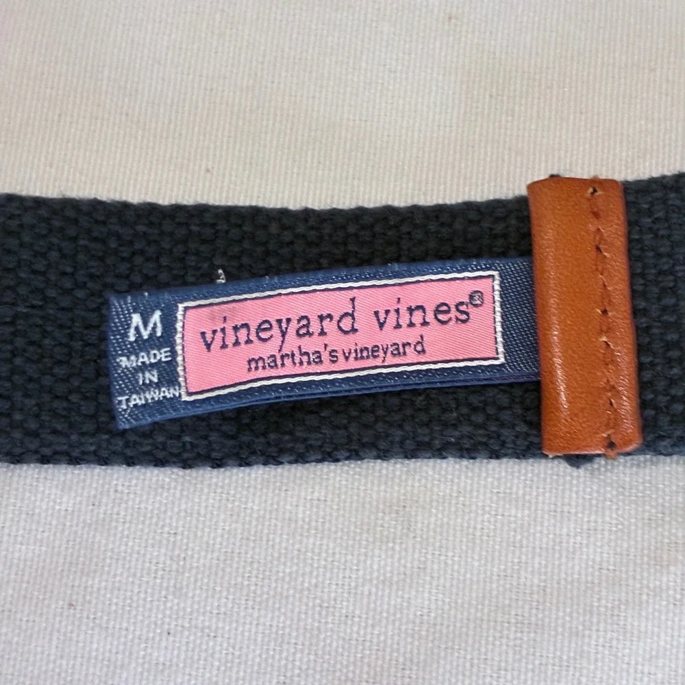2 Vineyard Vines D-Ring Belts Boys Medium Blue Navy Stars Turtles Preppy Beach